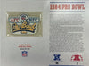 1984 NFL Pro Bowl Willabee & Ward Stat Card Patch