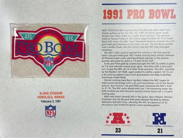 1991 NFL Pro Bowl Willabee & Ward Stat Card Patch