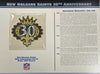 1996 New Orleans 30th Anniversary Willabee & Ward Patch With Stat Card