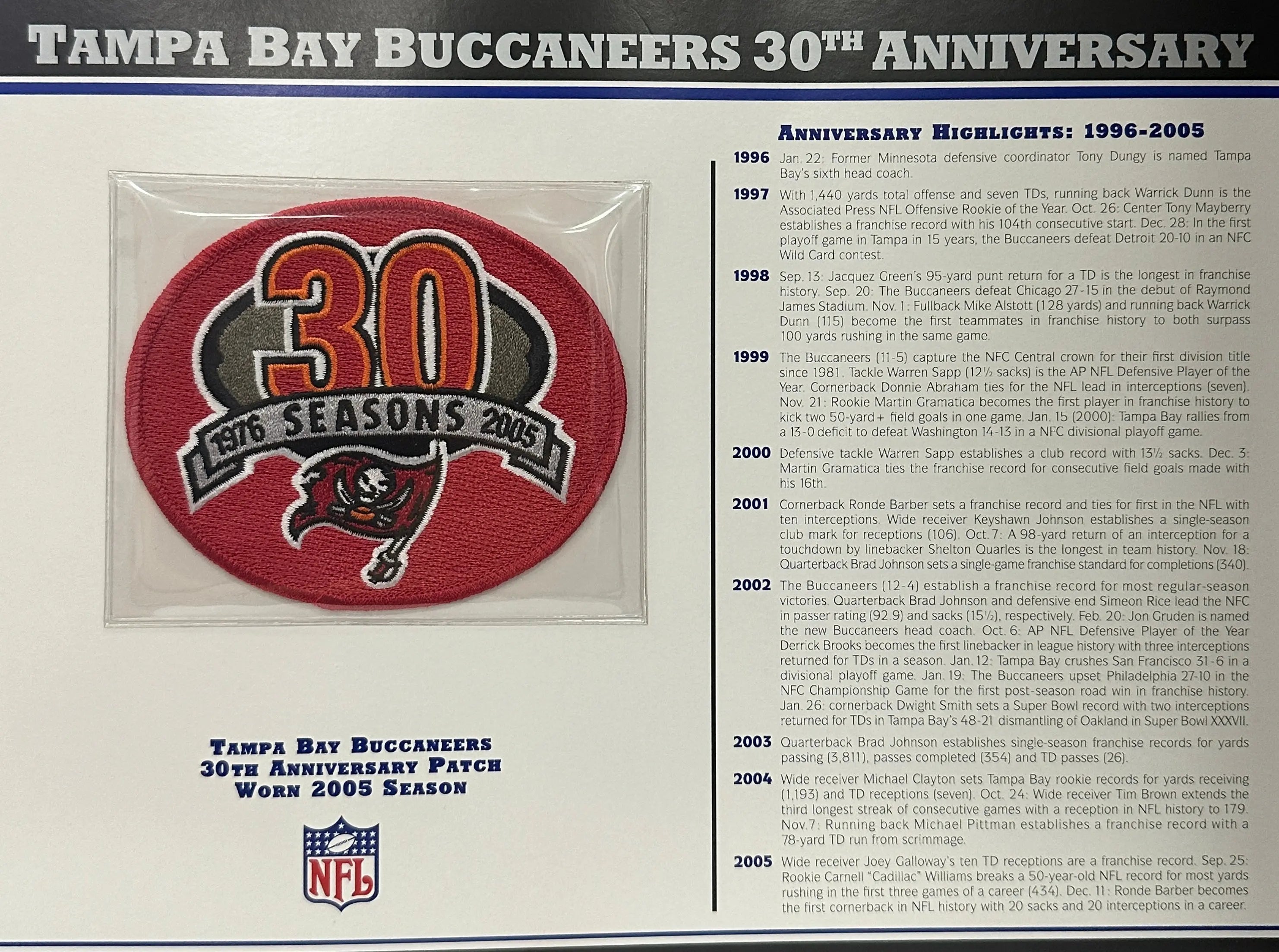 22 Tampa Bay Buccaneers outlet cards