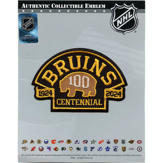 2023 Boston Bruins Team Bronze 100th Anniversary Season Logo Jersey Patch