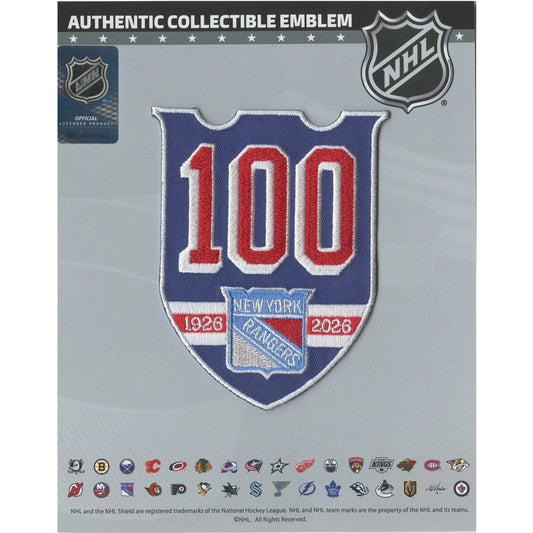 2025 Official New York Rangers 100th Anniversary Jersey Patch