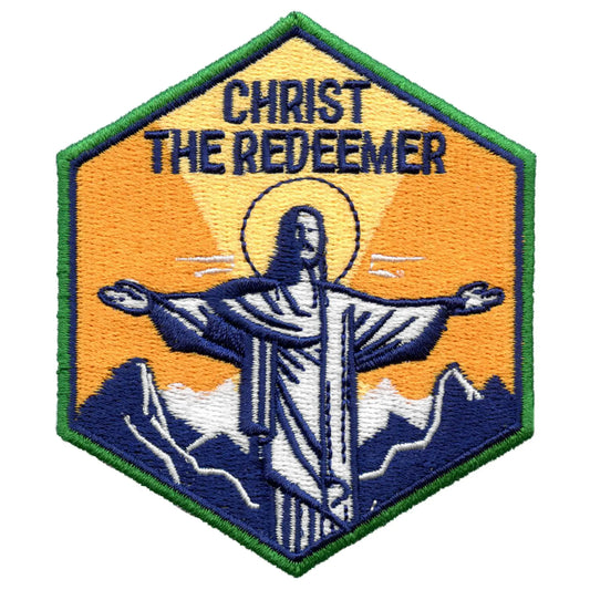 7 Wonders Of The World Travel Patch Christ The Redeemer Souvenir Brazil Embroidered Iron On