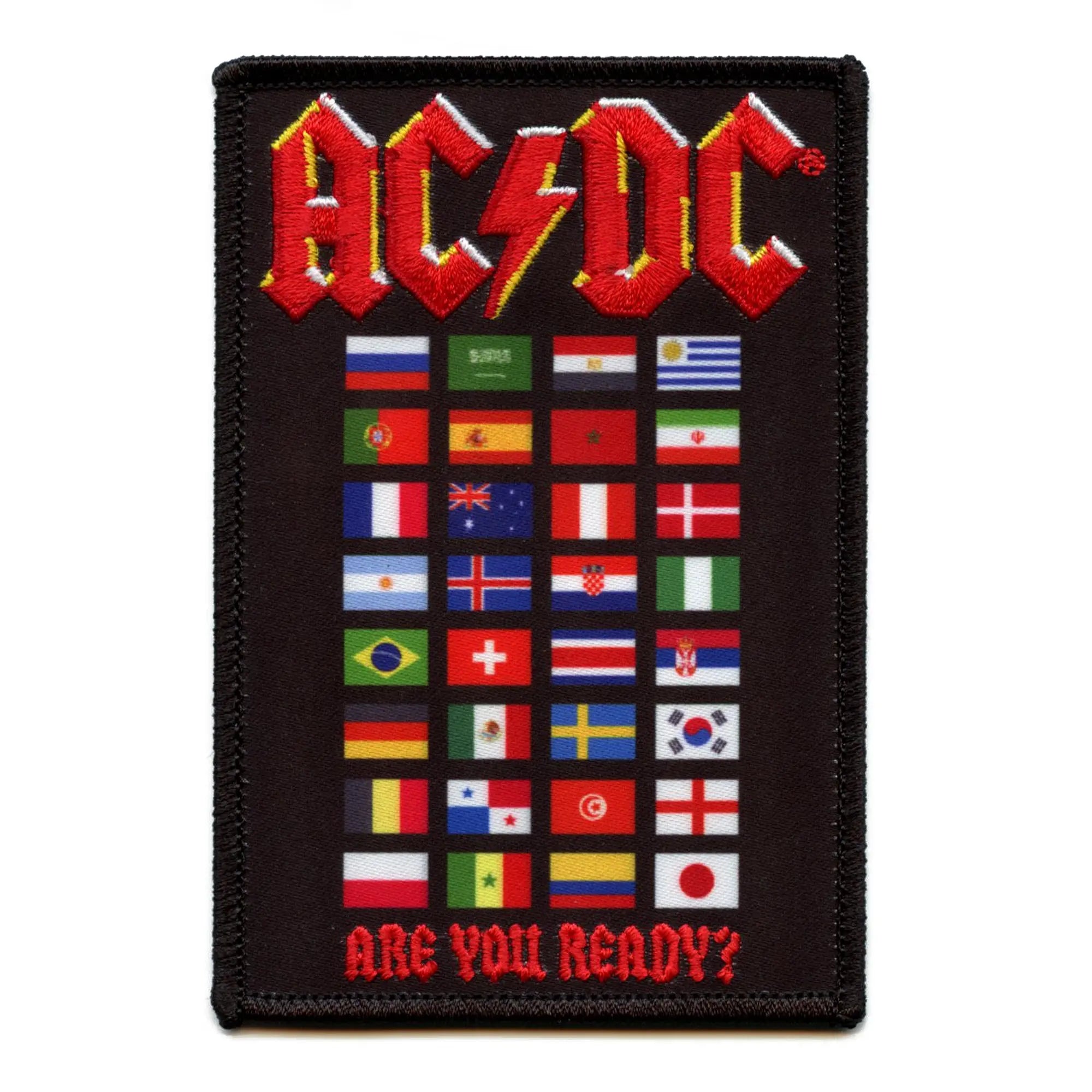 ACDC Are You Ready? Patch Classic Rock Band Sublimated Embroidered Iron On