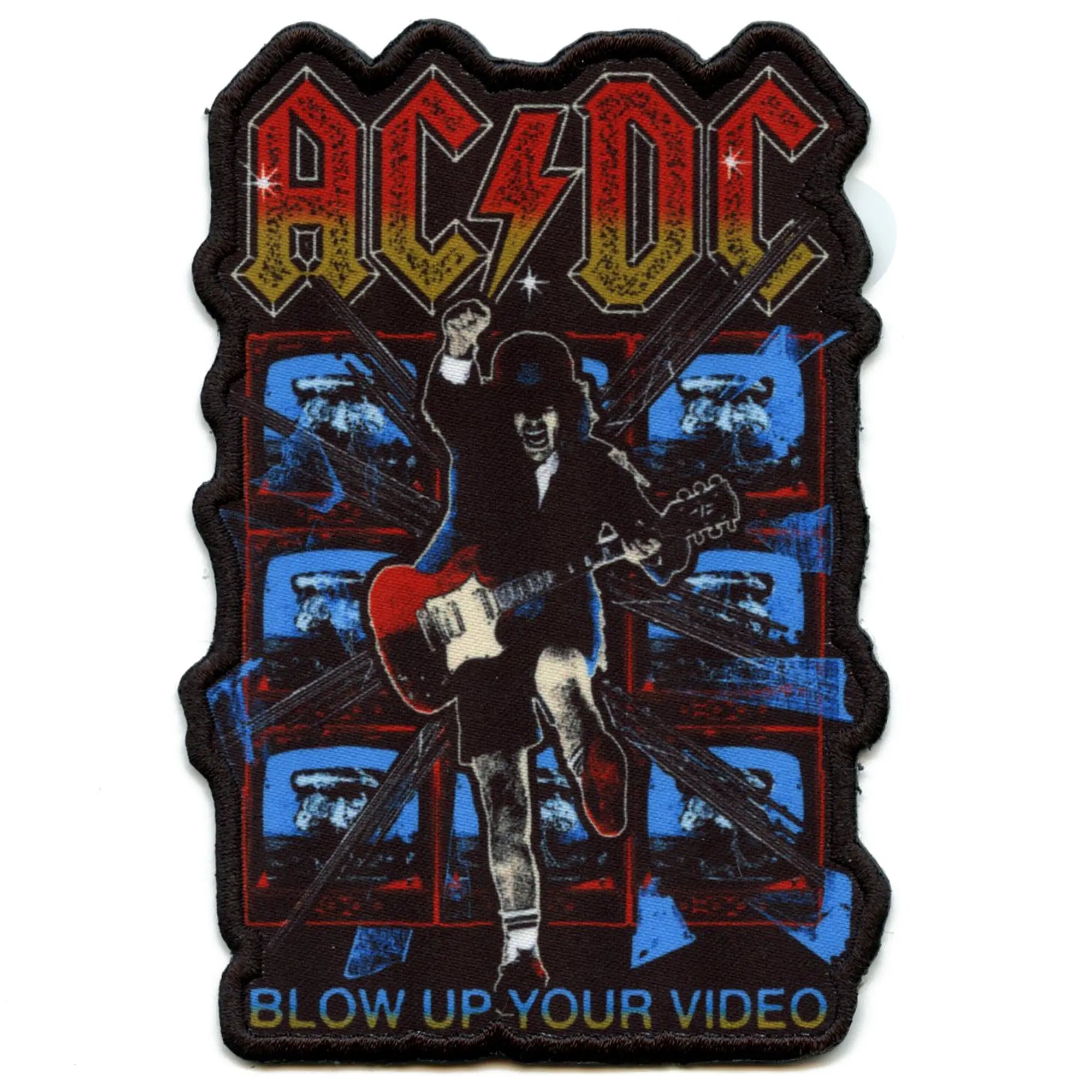 ACDC Blow Up Your Video Patch Classic Rock Band Sublimated Embroidered Iron On