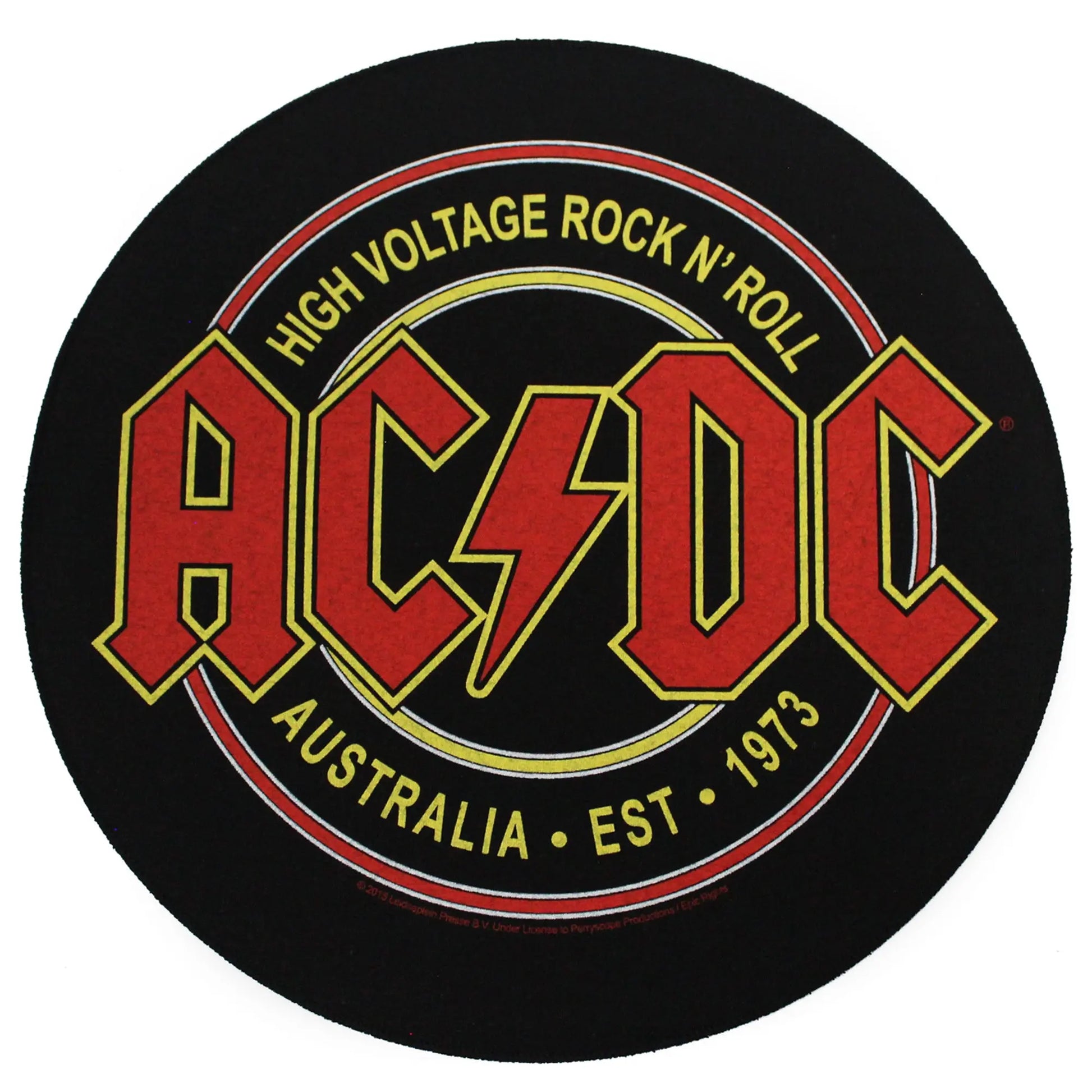 High Voltage Rock N Roll Patch ACDC Rock Band XL DTG Printed Sew On