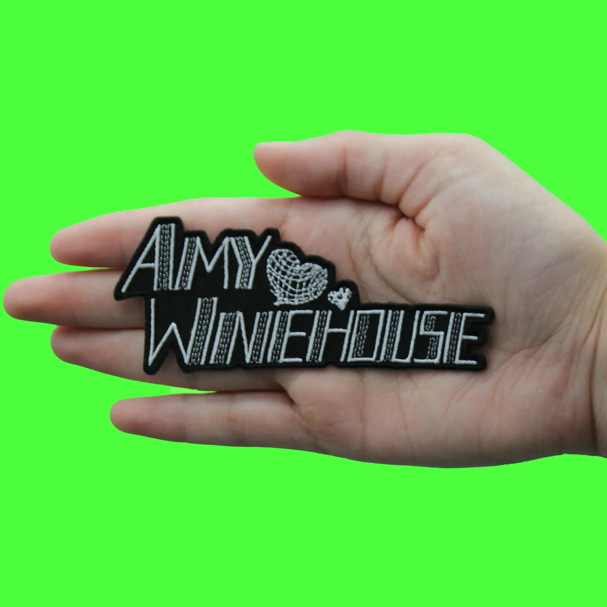 Amy Winehouse Logo Patch Heart R&B Soul Embroidered Iron On