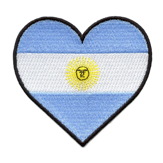 Argentina  Heart Flag Patch Hispanic Country Culture Embroidered Iron on