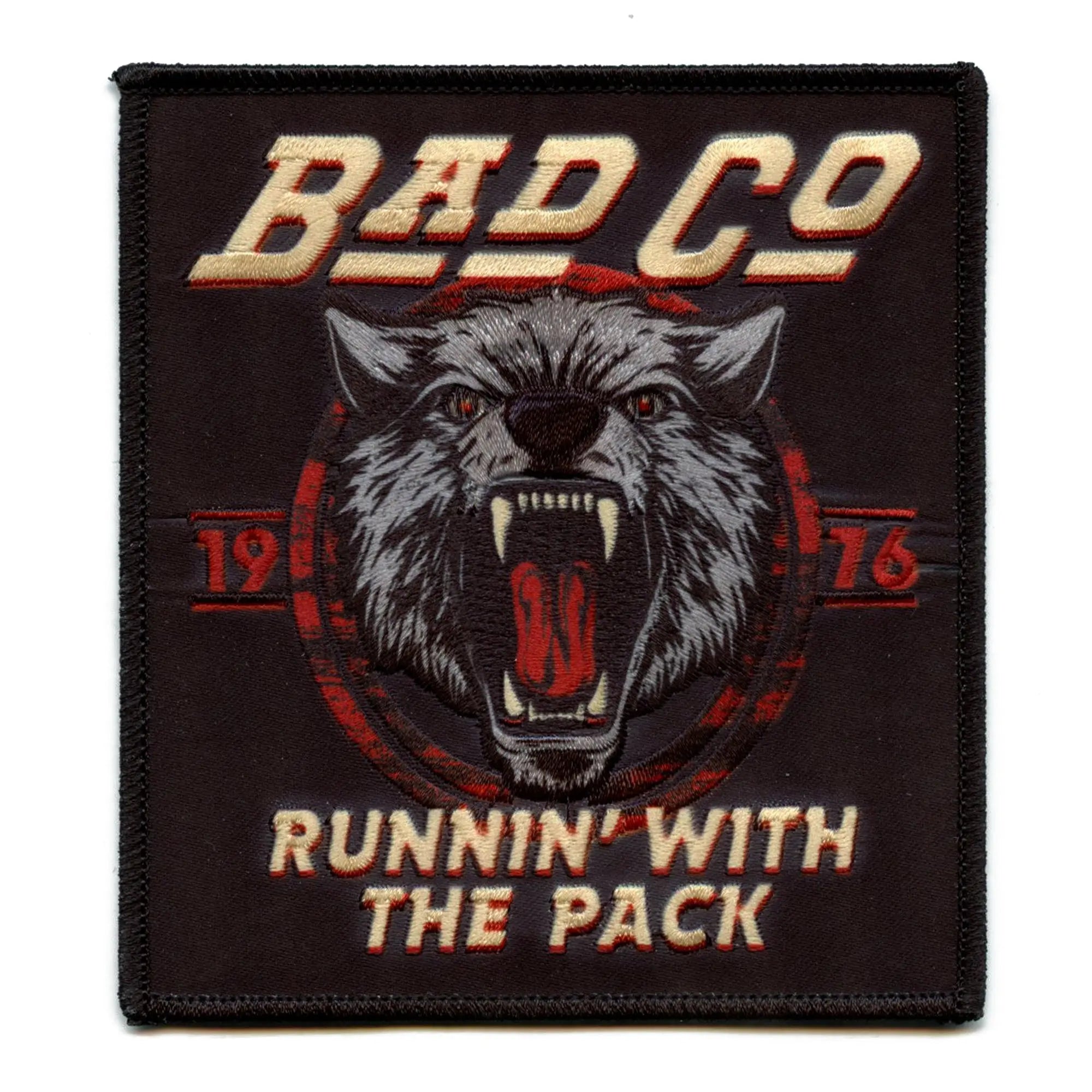 Bad Company Runnin' With The Pack Wolf Patch Classic Rock Supergroup Sublimated Embroidered Iron On