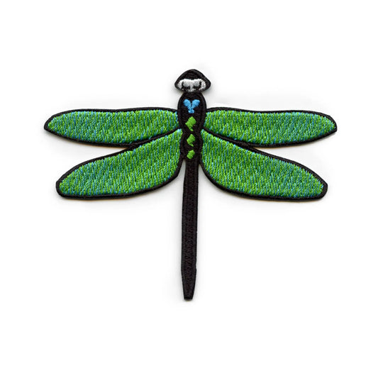 Beautiful demoiselle Insect Patch Calopterygidae Damselfly Embroidered Iron On
