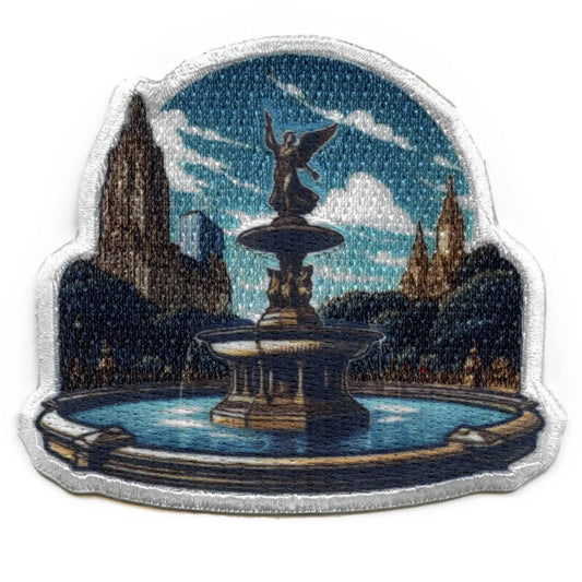 Bethesda Fountain Central Park Patch New York Travel Sublimated Embroidery Iron On