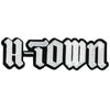 H-Town Houston Old English Patch Black Script Logo Embroidered Iron on
