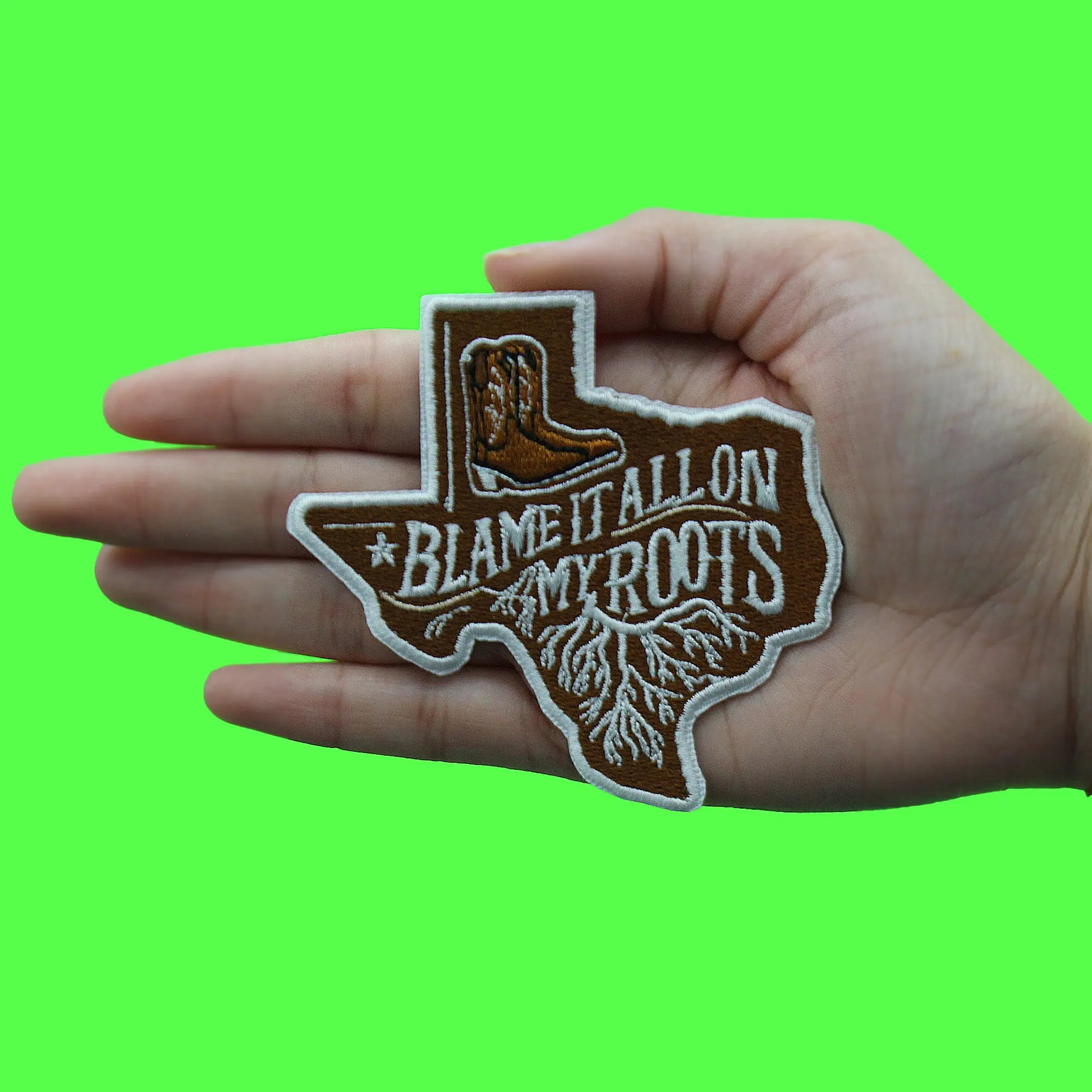 Blame It All On My Roots Patch American Country Singer Embroidered Iron On