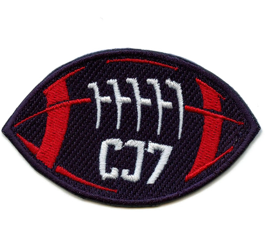 CJ7 Texas Football Patch Quarterback Sports Captain Embroidered Iron On