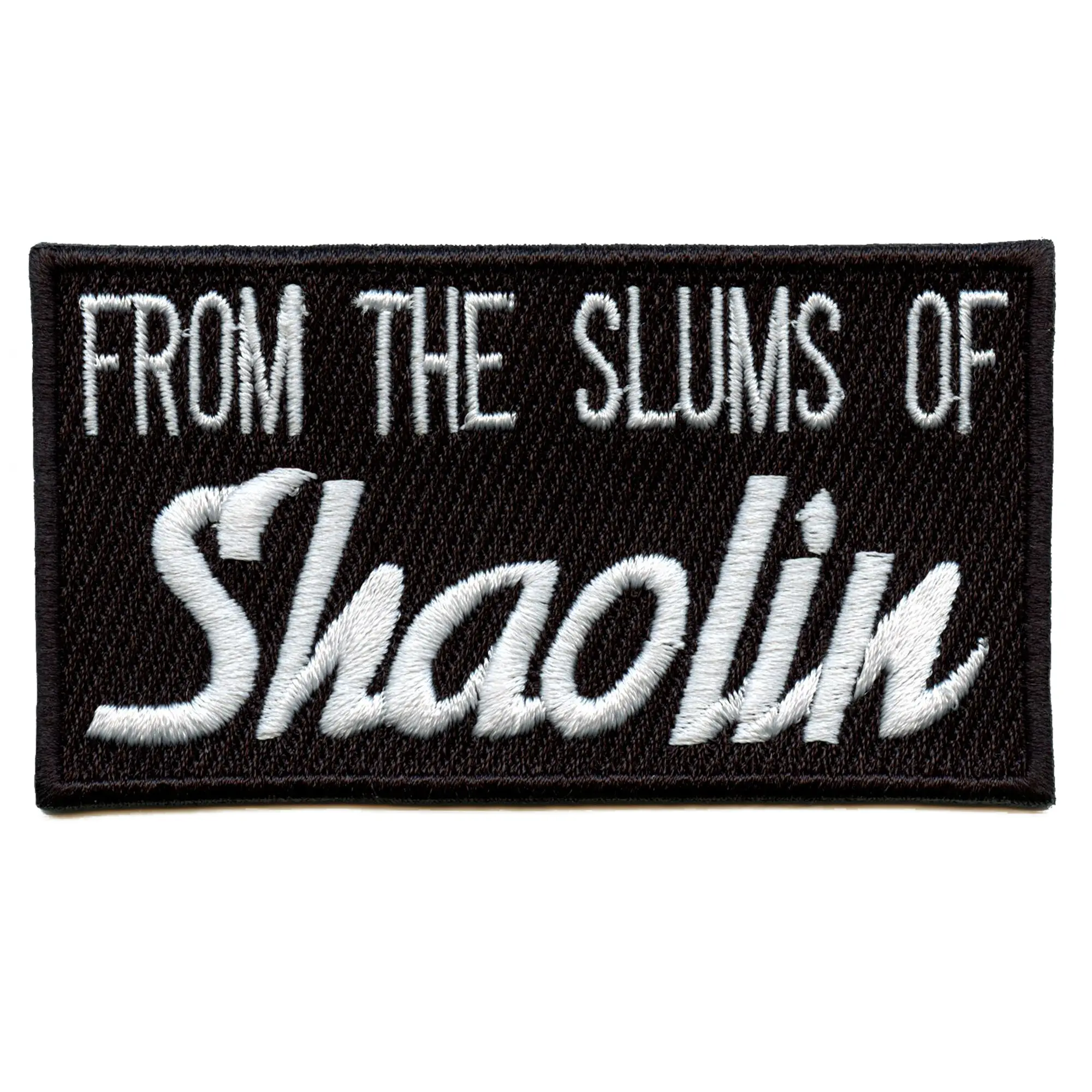 From The Slums Of Shaolin Patch Hip Hop Group Embroidered Iron On