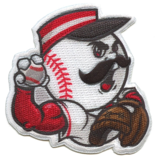 Cincinnati Ohio Mascot PhotoPatch Baseball Ball Parody Embroidery Iron On