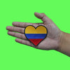Colombia Country Flag Patch Heart Hispanic Culture Embroidered Iron On
