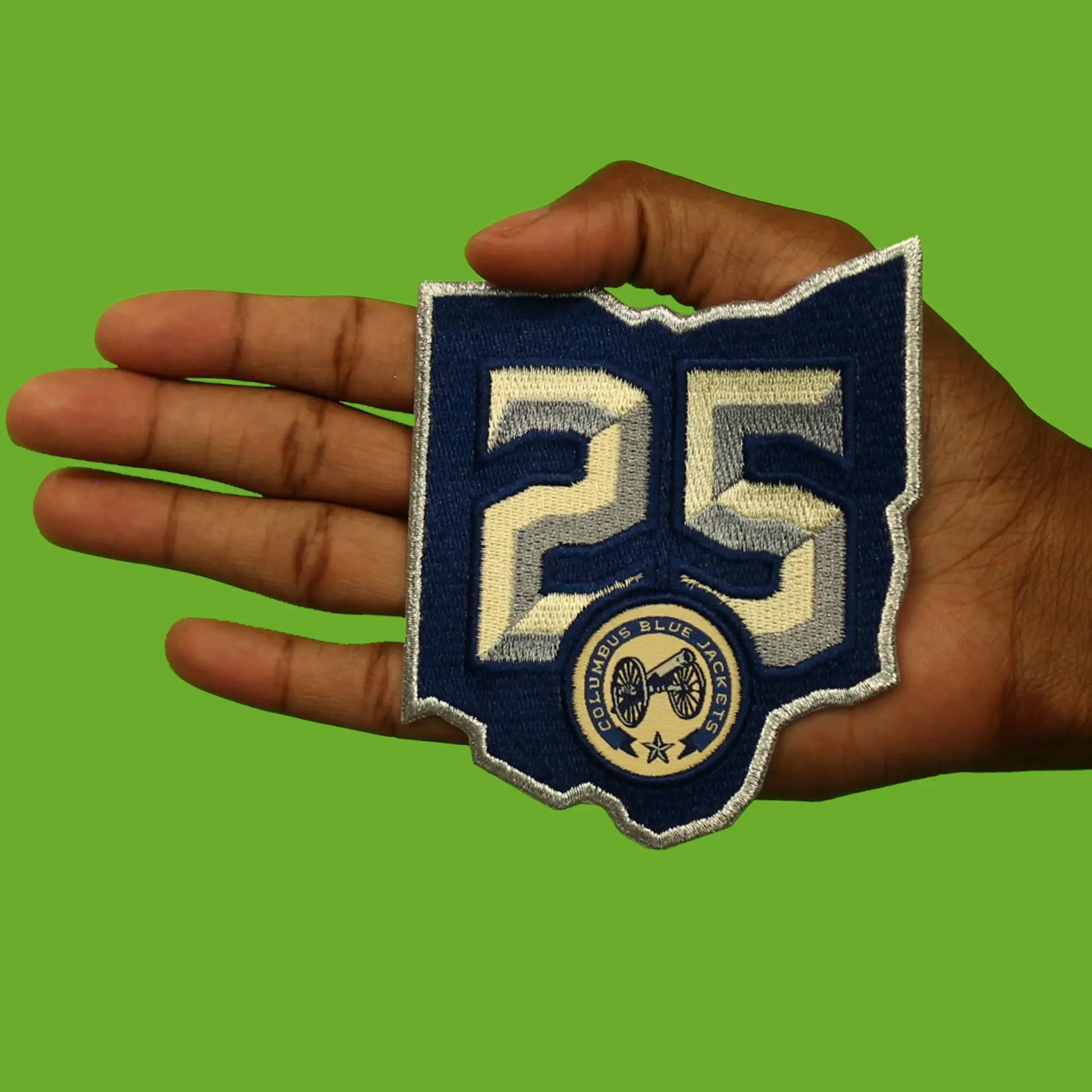 Columbus Blue Jackets 25th Anniversary Jersey Patch 2025-26 (Secondary)