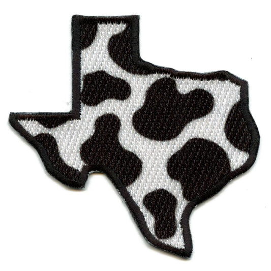 Cow Print Texas Patch Southern Western Country Embroidered Iron on