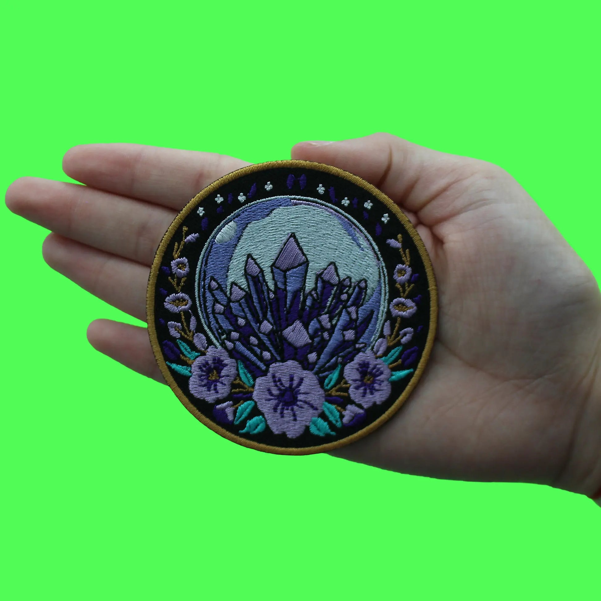Crystal Globe Crystals Patch Mythology Psychic Aesthetic Embroidered Iron On