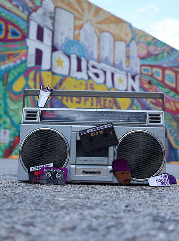 90's Boom Box with DJ Screw Music Patches