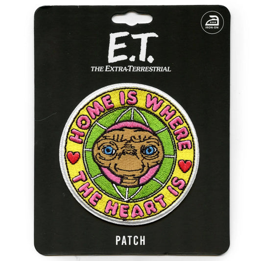 ET Gentle Alien Patch Home is Where The Heart is Embroidered Iron On