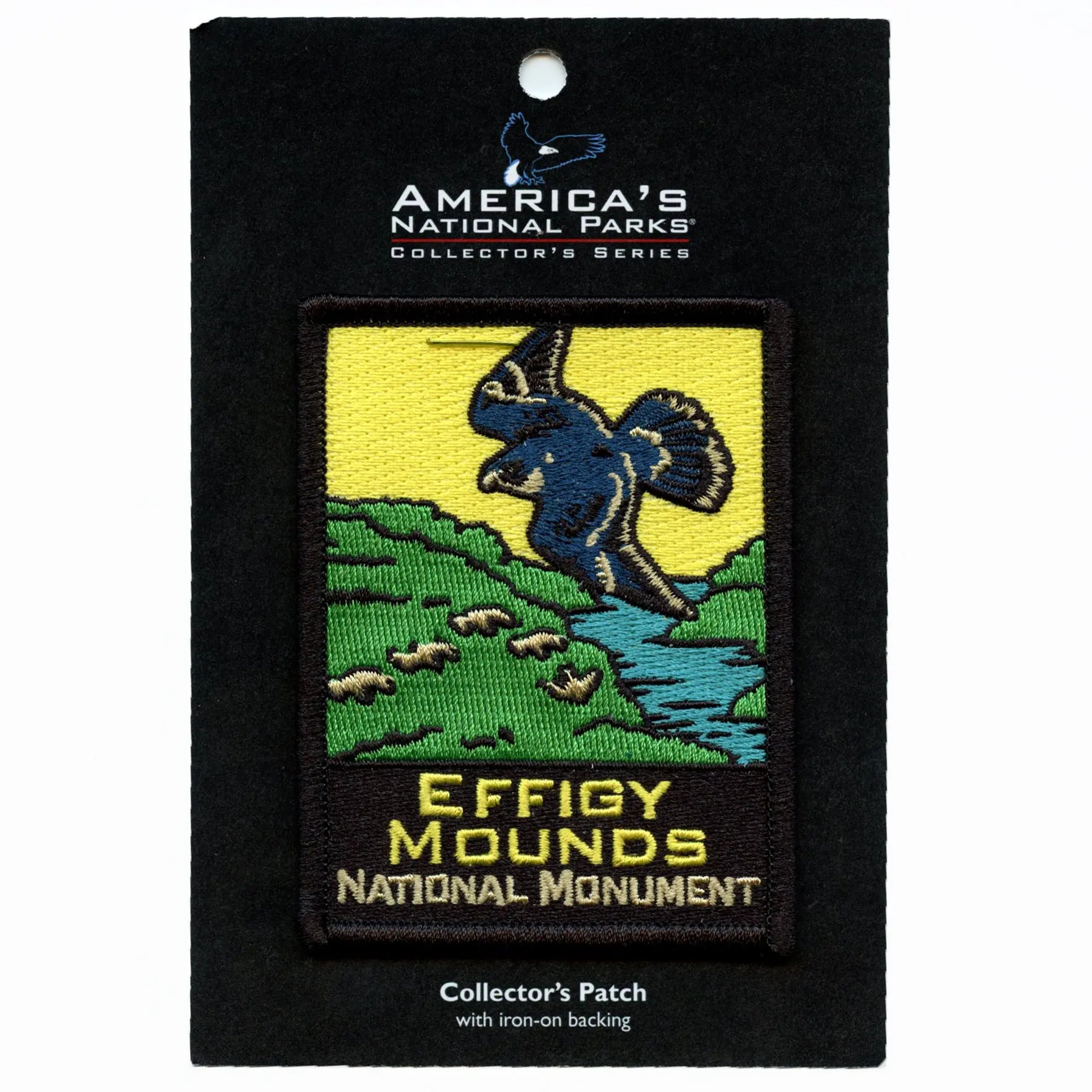 Effigy Mounds National Monument Patch Lake Mountains Travel Embroidered Iron On