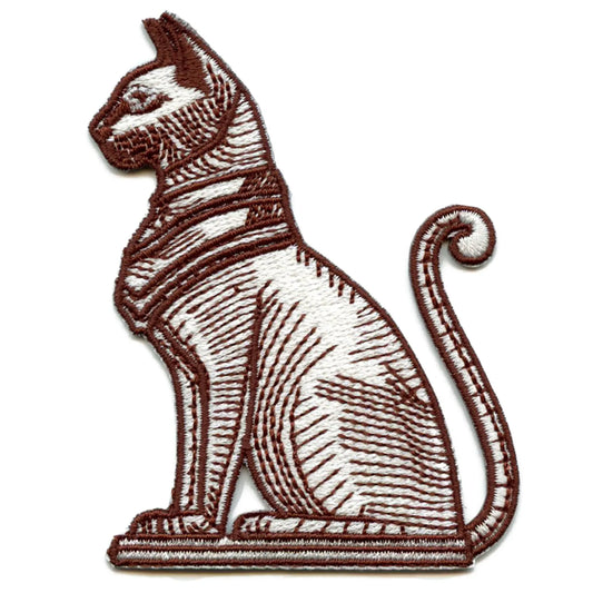 Egyptian Cat Statue Patch Culture Symbol Embroidered Iron On