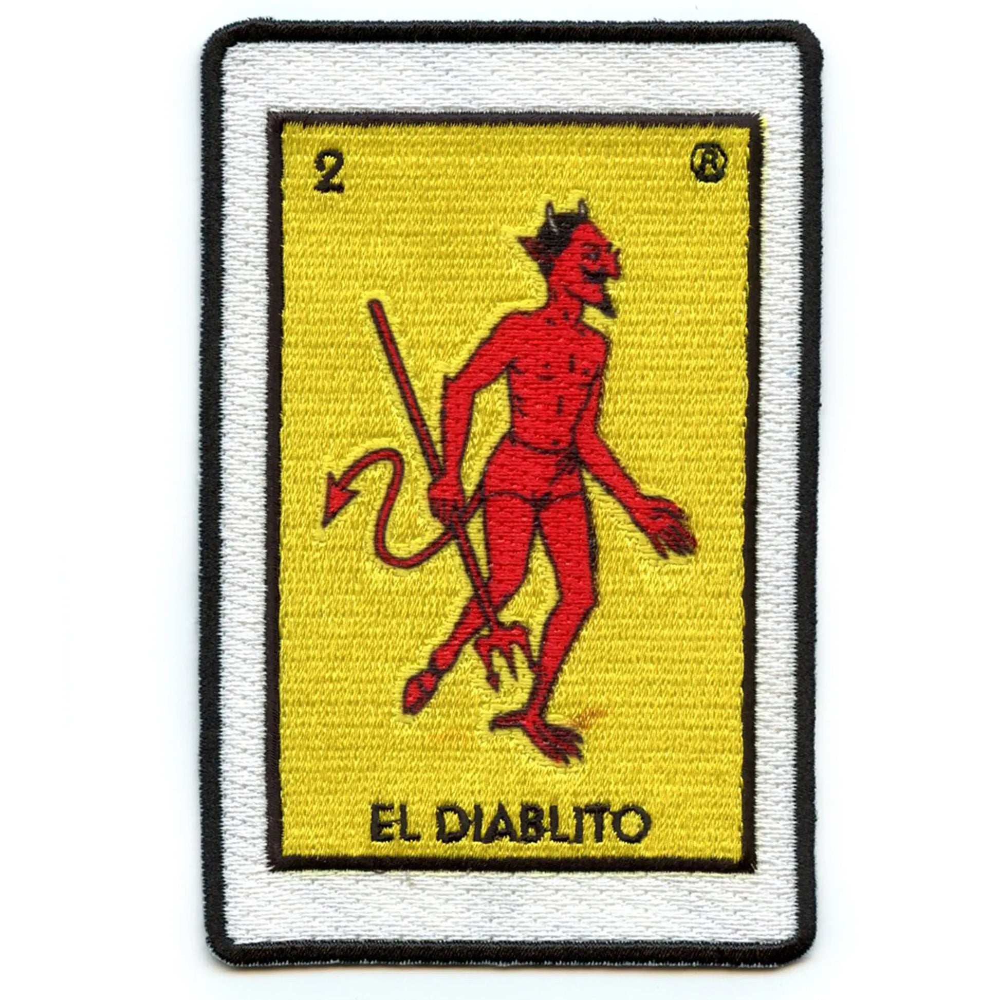 El Diablito 2 Patch Mexican Loteria Card Sublimated Embroidery Iron On