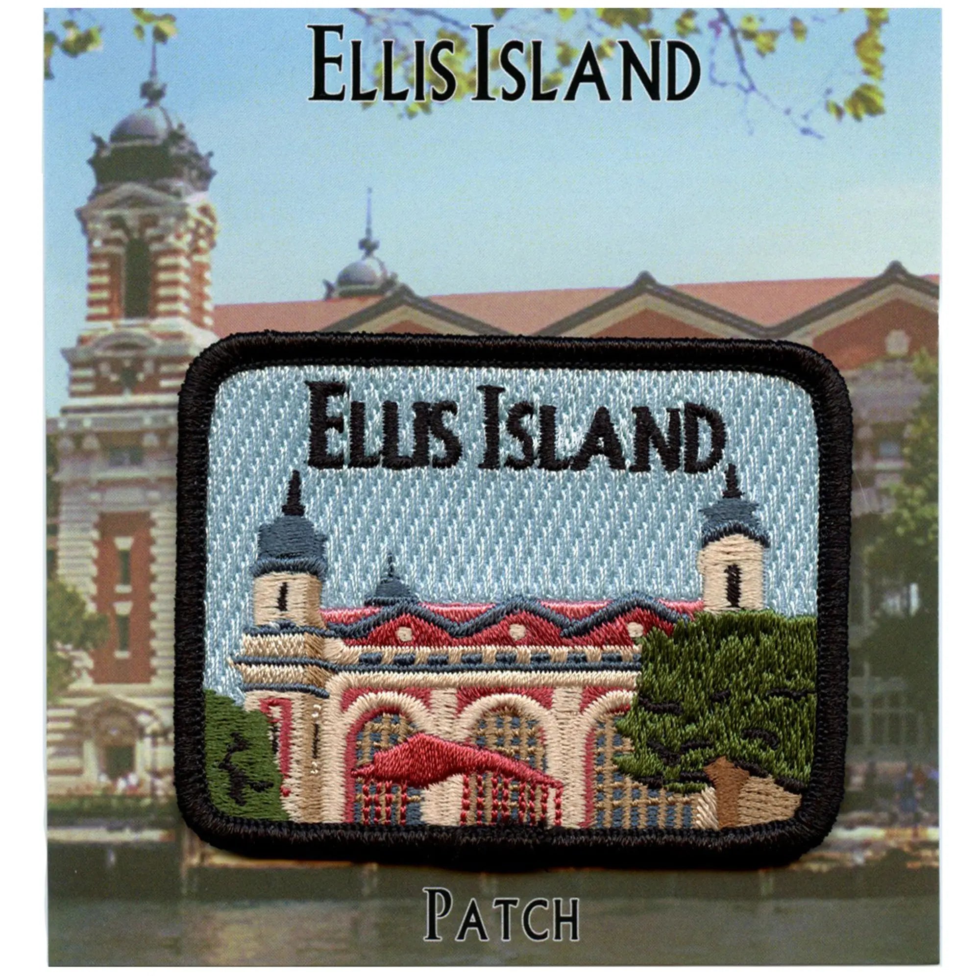 Patch brodé thermocollant Ellis Island Harbor New York Travel