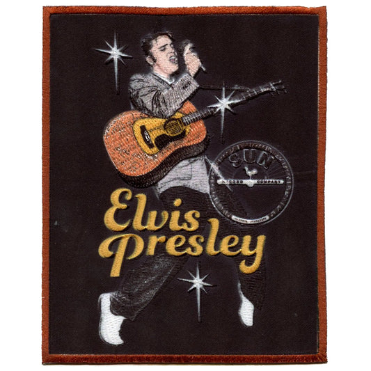 Elvis Presley Mic Design Patch Legend Rock King Sublimated Embroidery Iron on