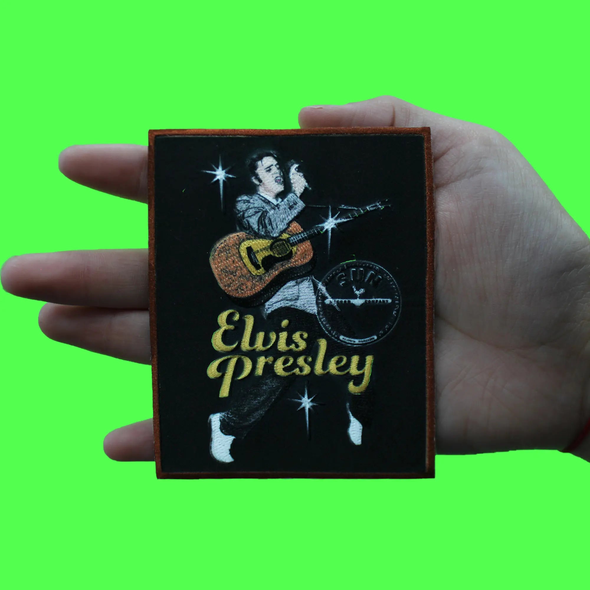 Elvis Presley Mic Design Patch Legend Rock King Sublimated Embroidery Iron on