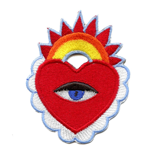 Evil Eye Sun In Sky Patch Spiritual Karma Embroidered Iron On