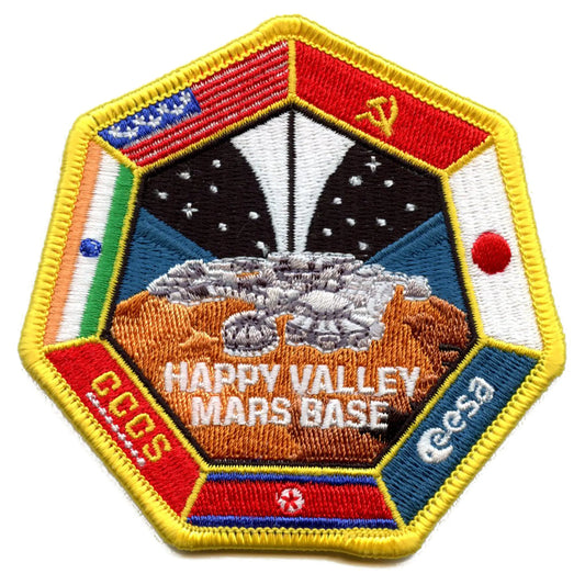 For All Mankind Patch Happy Valley Mars Base 2003 Embroidered Iron On