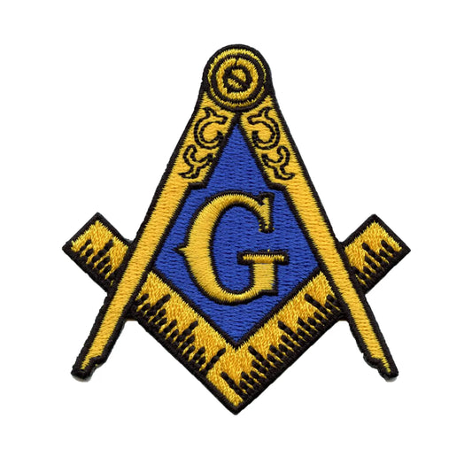 Freemason fraternal Symbol Patch Brotherhood Masonry Embroidered Iron On