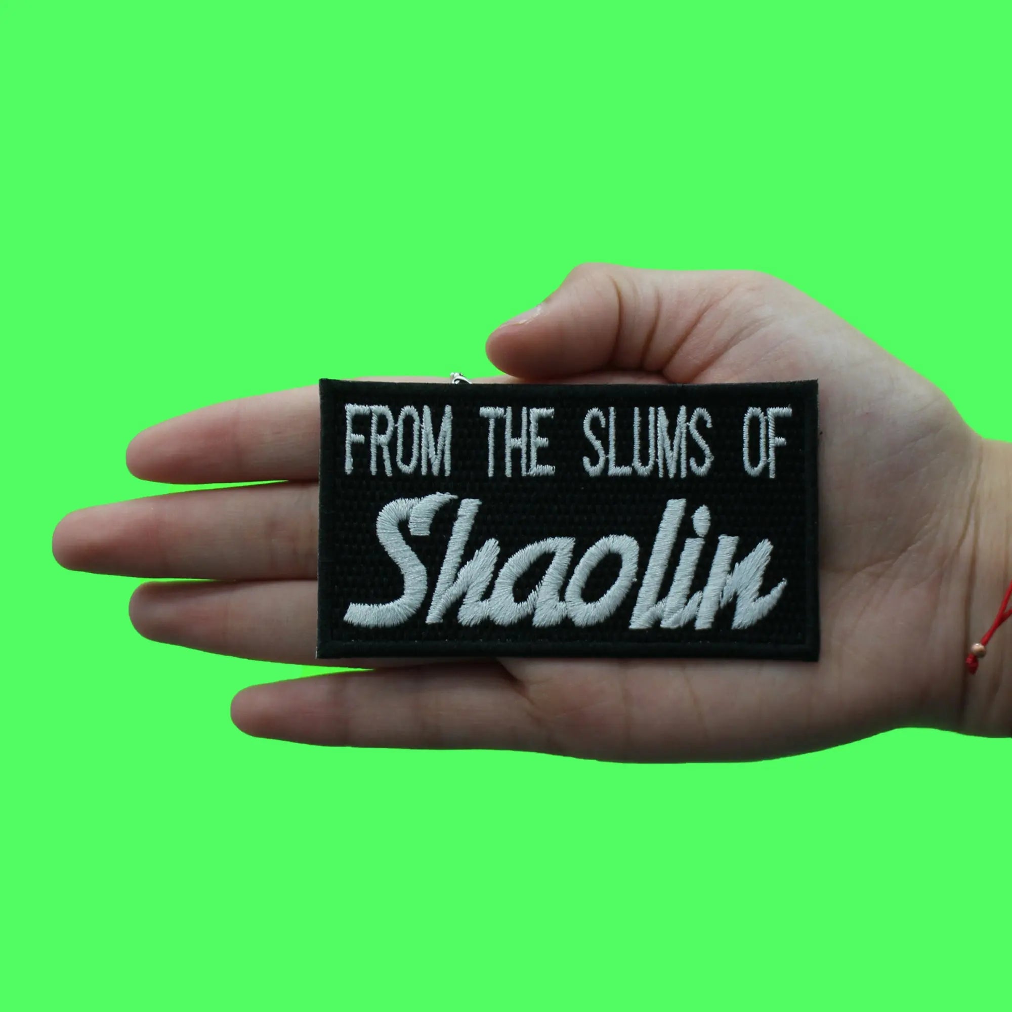 From The Slums Of Shaolin Patch Hip Hop Group Embroidered Iron On