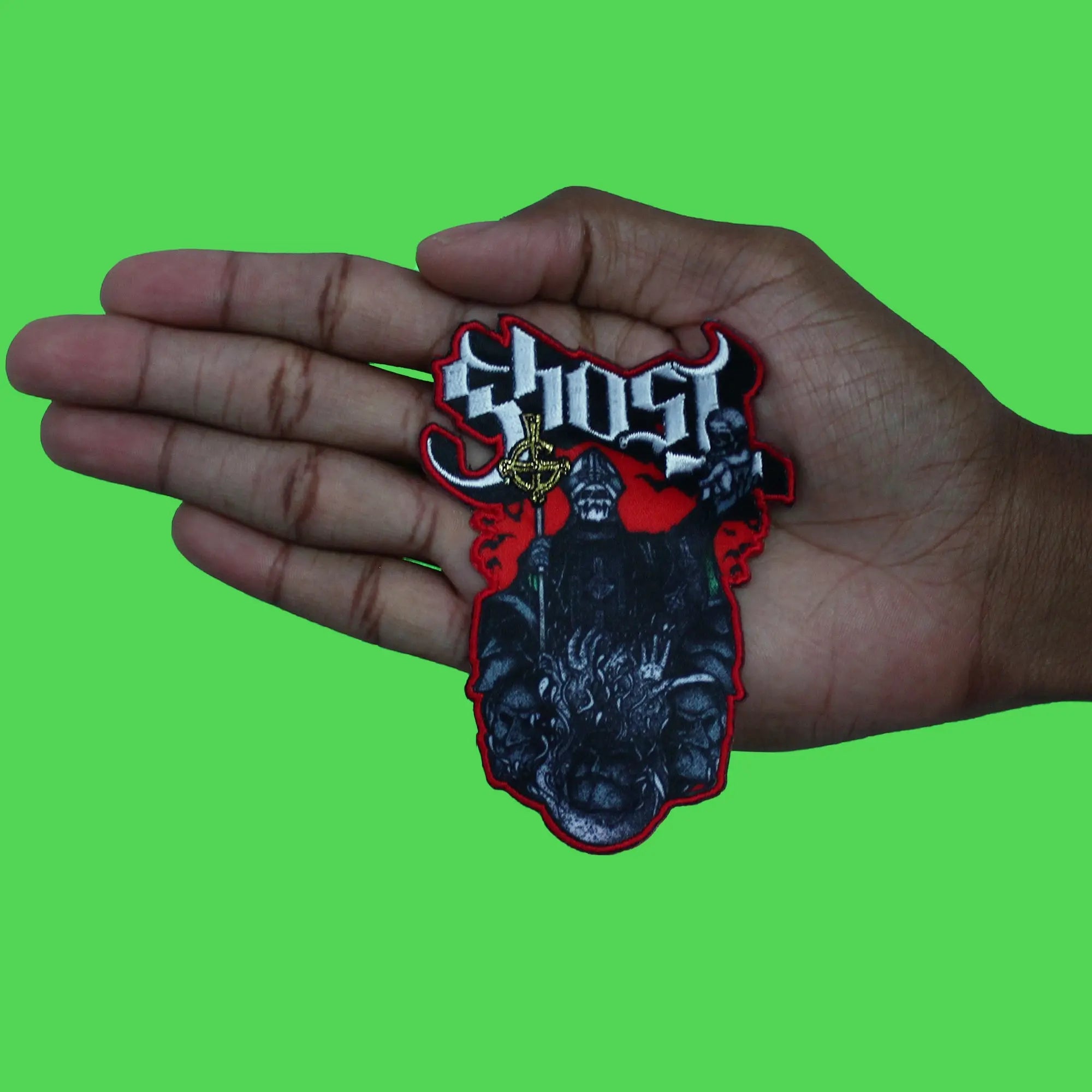 Ghost Rock Band Patch Chalice Demon Baby Sublimated Embroidery Iron On