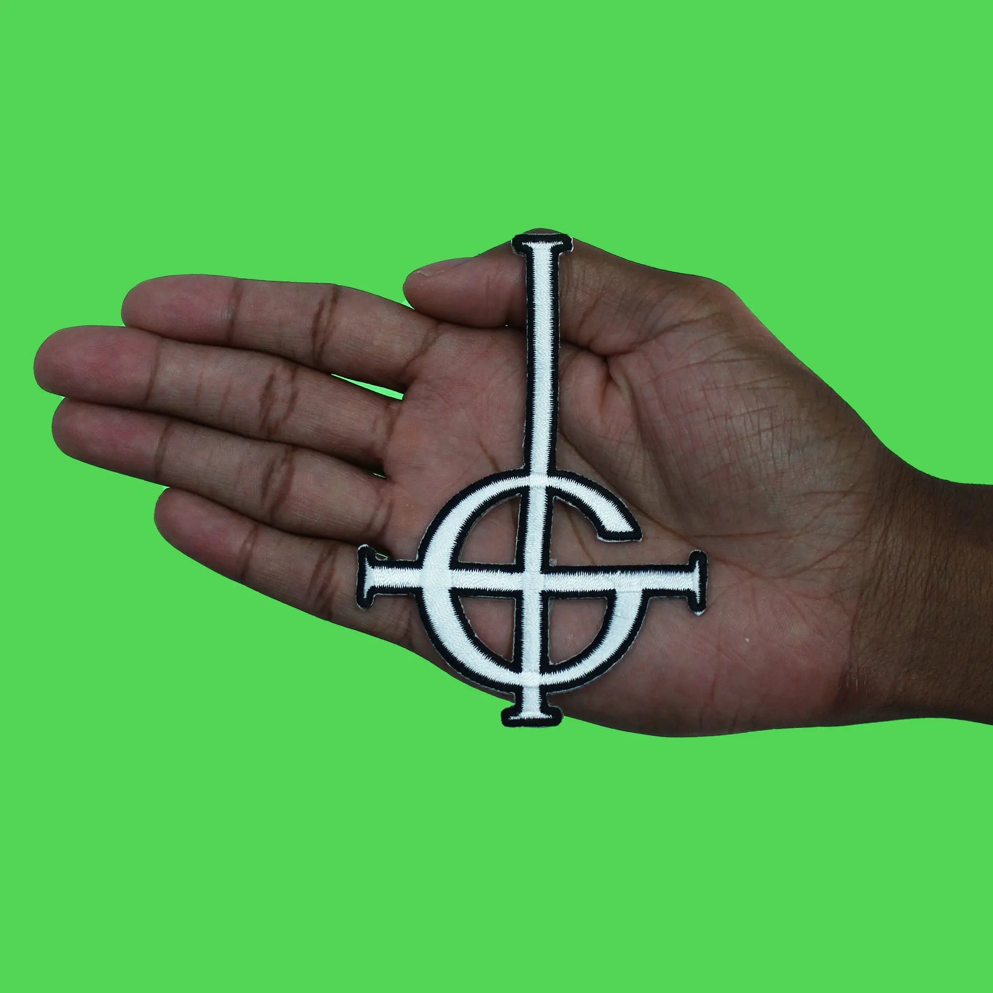 Ghost Rock Band Patch Grucifix Upside Down Embroidered Iron On