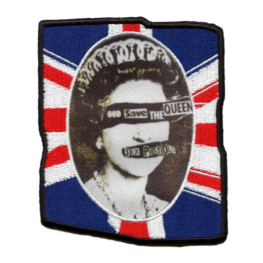 Sex Pistols Punk Patch UK Flag Queen Embroidered Sublimated Iron On