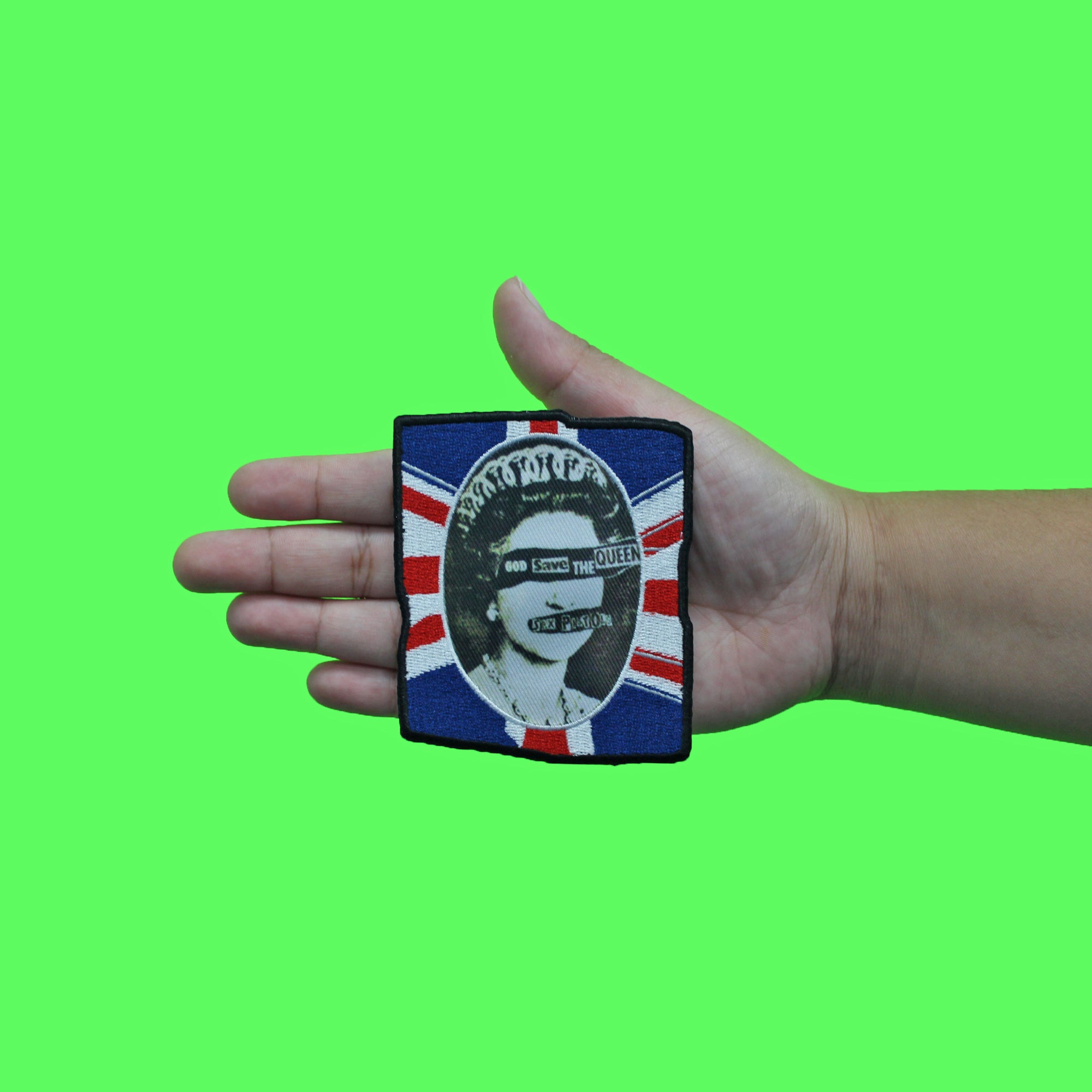 Sex Pistols Punk Patch UK Flag Queen Embroidered Sublimated Iron On