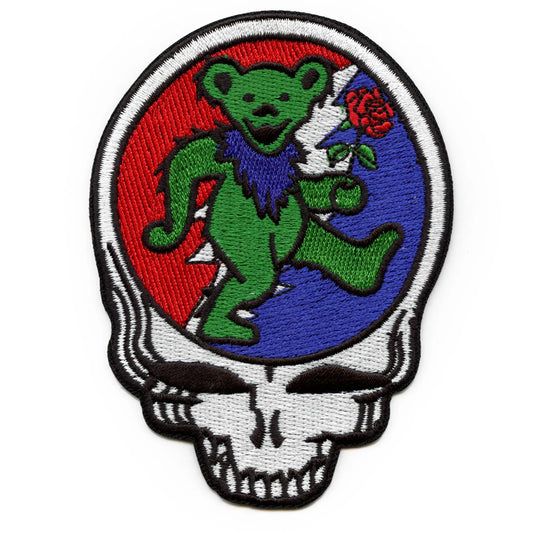 Grateful Dead SYF Skull Dancing Bear Patch Rock Band Embroidered Iron On
