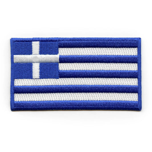 Greece Country Flag Embroidered Iron On Patch