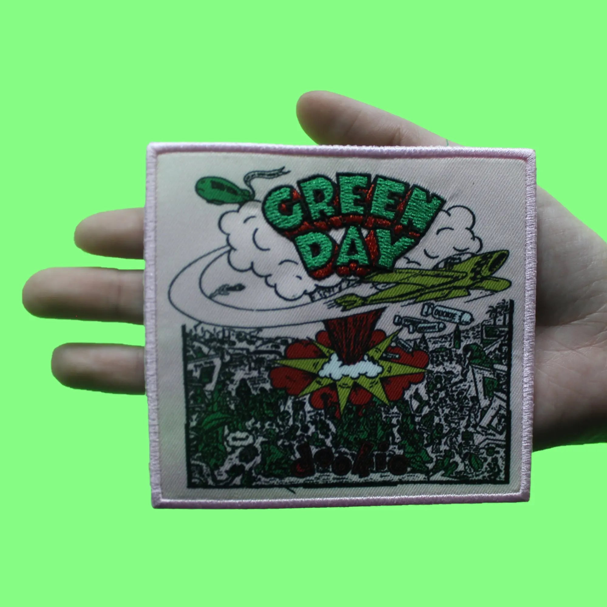 Green Day Album Patch Pink Dookie Cover  Sublimated Embroidered Iron On