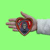 Grim Reaper Heart Flash Tattoo Patch Death Skull Embroidered Iron On