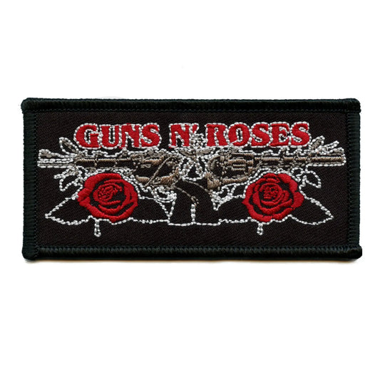 Guns N' Roses Vintage Silver Pistols Patch Metal Rock Band Woven Iron On