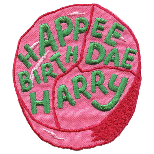 Harry Potter Movie Patch Happee Birthdae Cake Embroidered Iron On