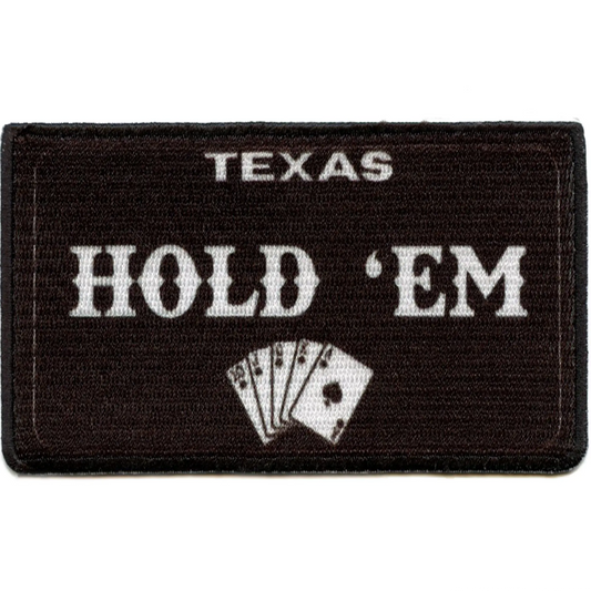 Hold 'Em License Plate Patch Hip Hop Texas Song Embroidered Iron On