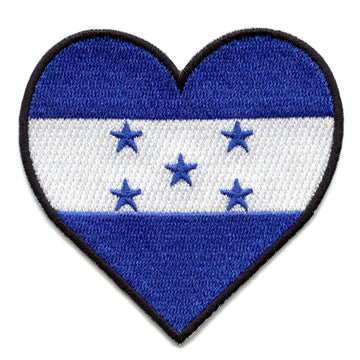Honduras Heart Flag Patch Hispanic Country Catracho Embroidered Iron on