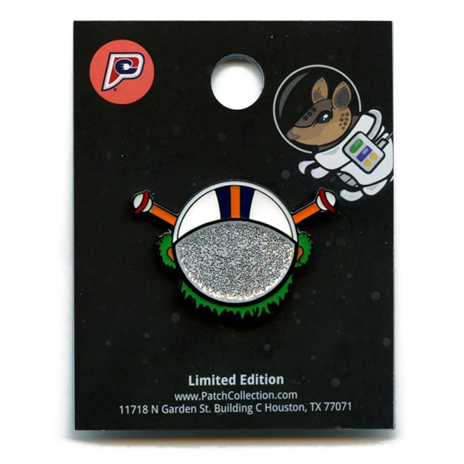 Houston Mascot Astronaut Helmet Enamel Pin