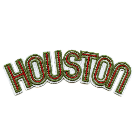 Houston Mexican Colors Patch Hispanic Support Sport Embroidered Iron On